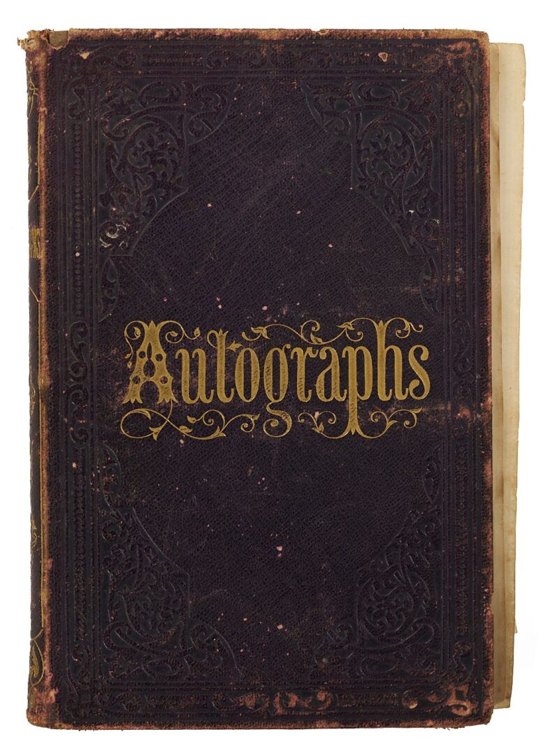 Lot 508: Civil War Era Autograph Album with Broadside, MS, TN, AL related