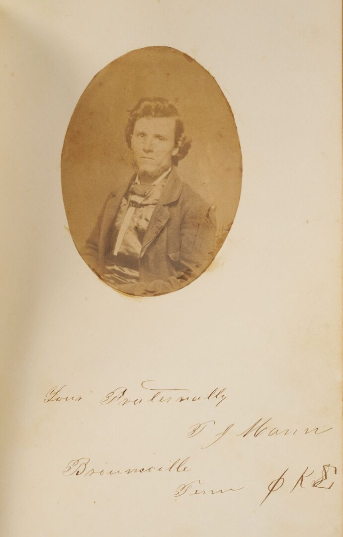 Lot 508: Civil War Era Autograph Album with Broadside, MS, TN, AL related