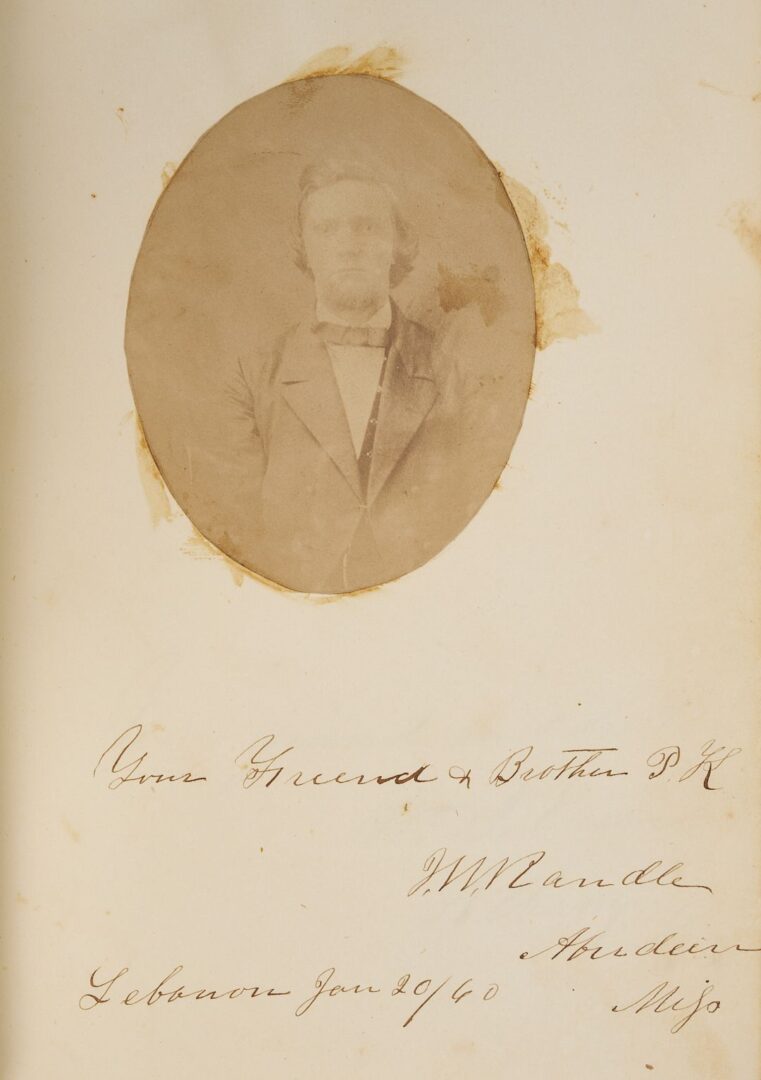 Lot 508: Civil War Era Autograph Album with Broadside, MS, TN, AL related