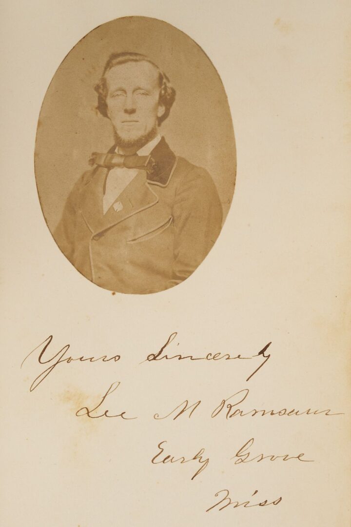 Lot 508: Civil War Era Autograph Album with Broadside, MS, TN, AL related