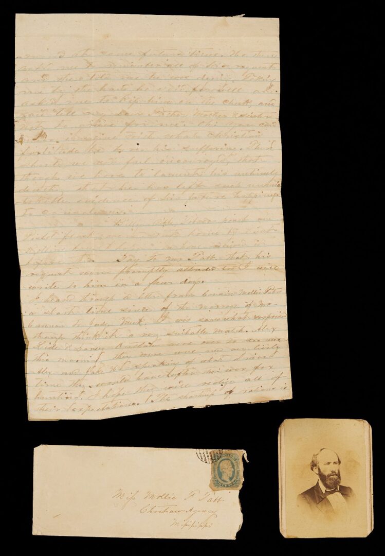 Lot 511: 3 Documents and CDV of A.T. Moore of Alabama, CSA
