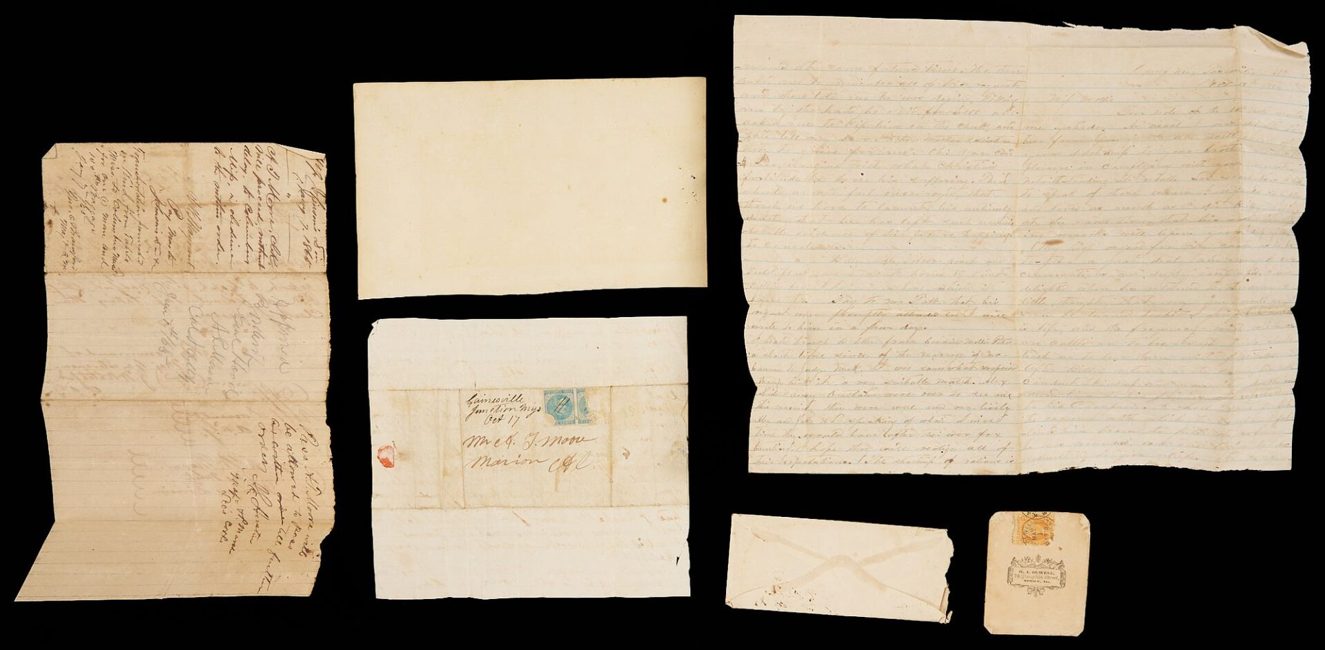 Lot 511: 3 Documents and CDV of A.T. Moore of Alabama, CSA