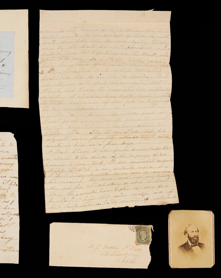 Lot 511: 3 Documents and CDV of A.T. Moore of Alabama, CSA