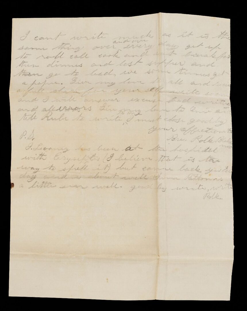 Lot 515: 6 TN Confederate Civil War Related Letters Incl. POW
