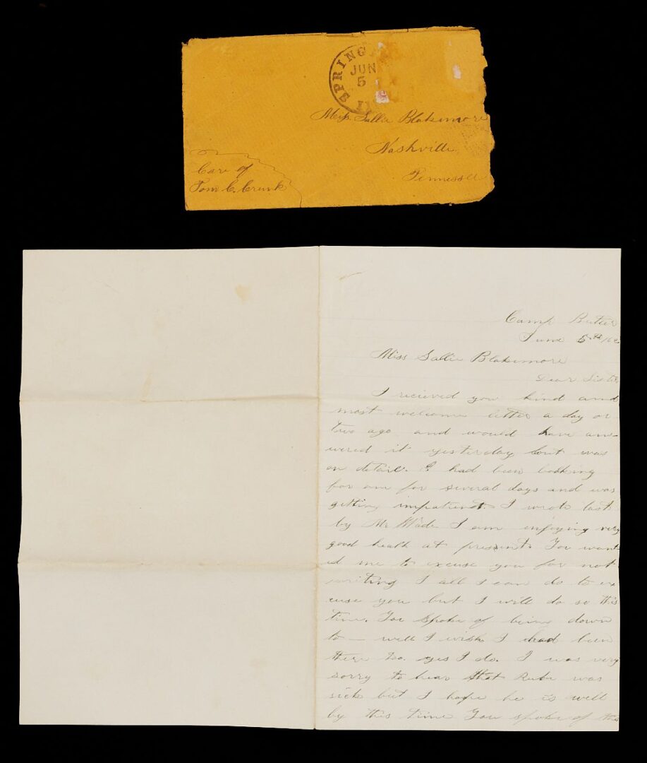 Lot 515: 6 TN Confederate Civil War Related Letters Incl. POW