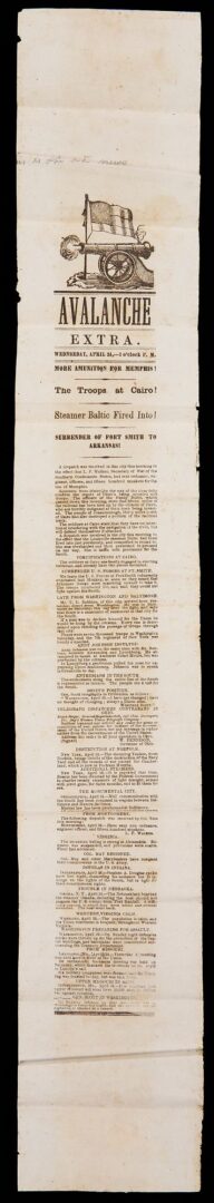 Lot 516: TN Confederate Civil War Avalanche Extra Broadside