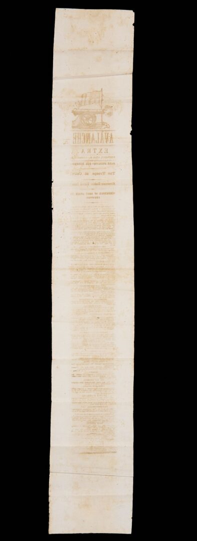 Lot 516: TN Confederate Civil War Avalanche Extra Broadside