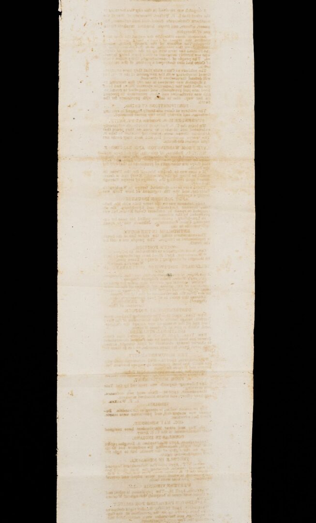 Lot 516: TN Confederate Civil War Avalanche Extra Broadside