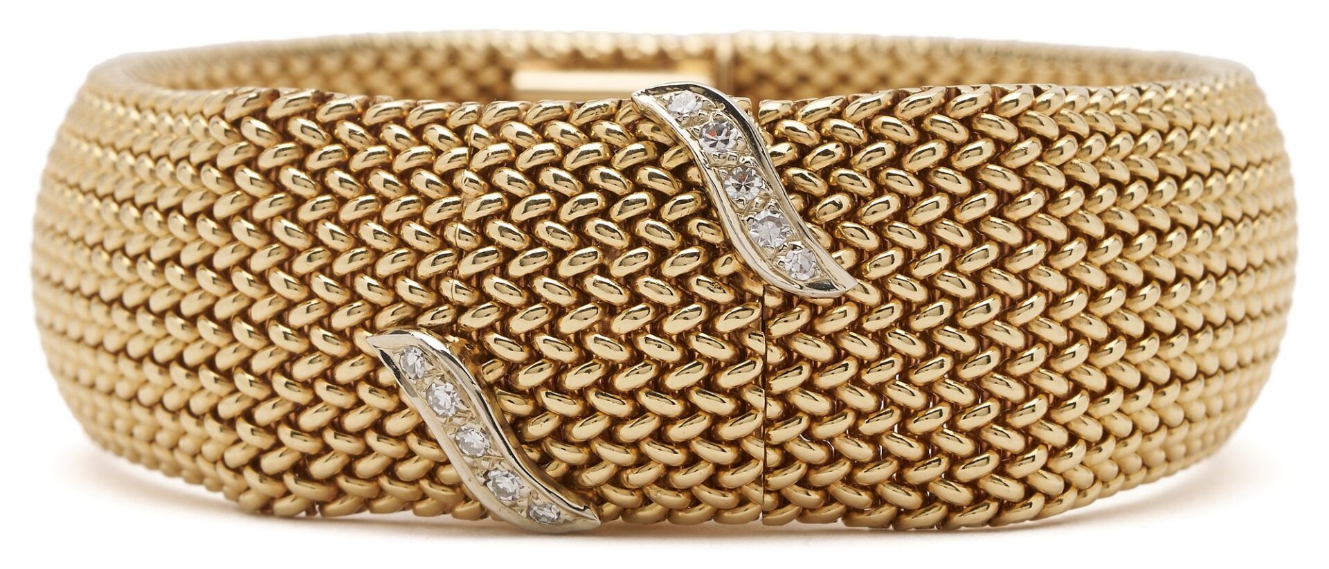 Lot 51: 14K Gold Watch w/ Diamond Wrap