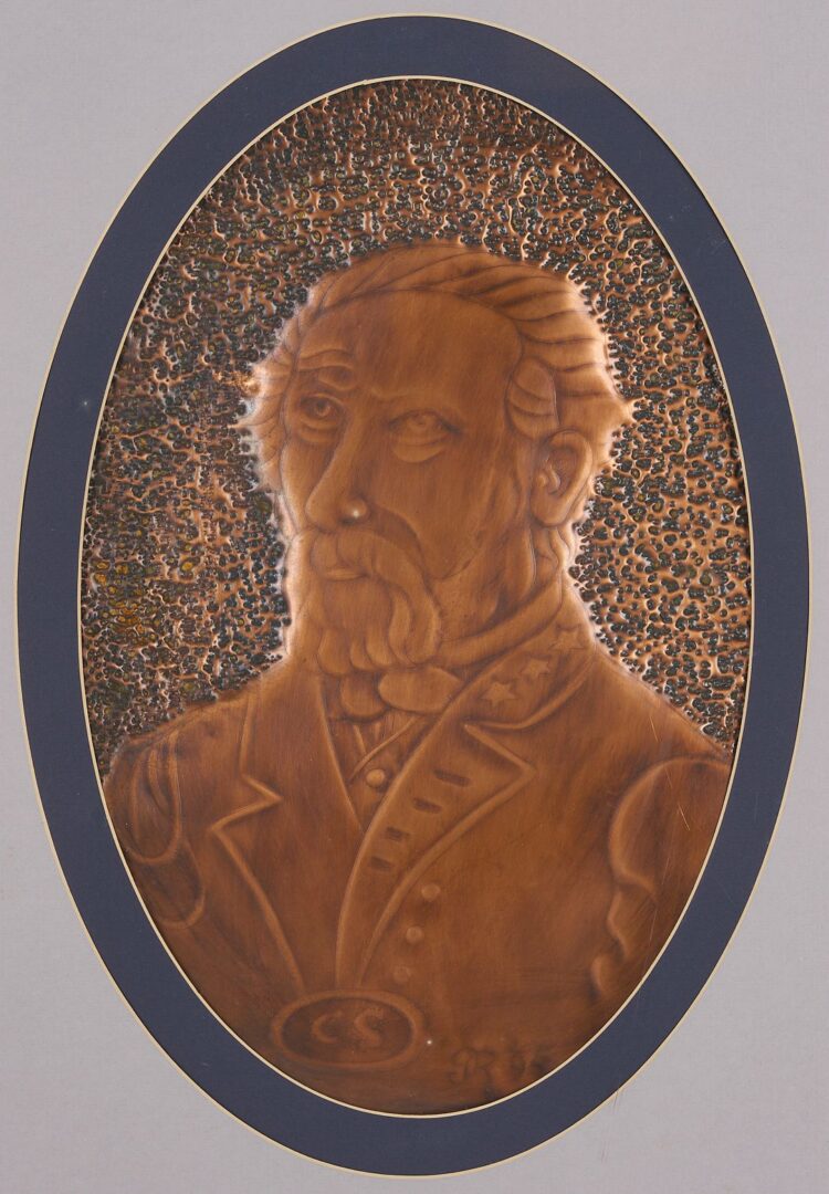 Lot 522: Pr. Greg Ridley Copper Civil War Plaques, Lee & Grant, Plus Sketches