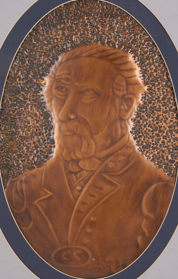 Lot 522: Pr. Greg Ridley Copper Civil War Plaques, Lee & Grant, Plus Sketches