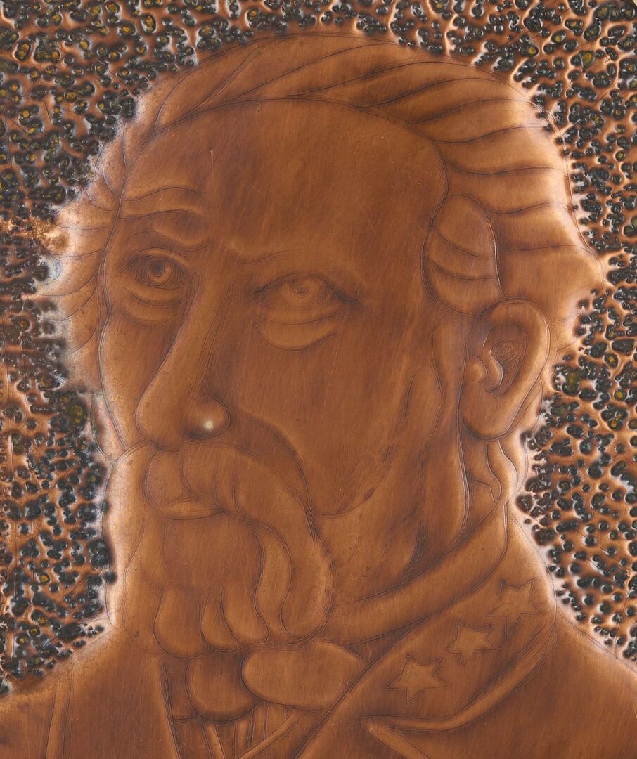 Lot 522: Pr. Greg Ridley Copper Civil War Plaques, Lee & Grant, Plus Sketches