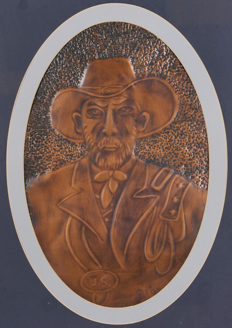 Lot 522: Pr. Greg Ridley Copper Civil War Plaques, Lee & Grant, Plus Sketches