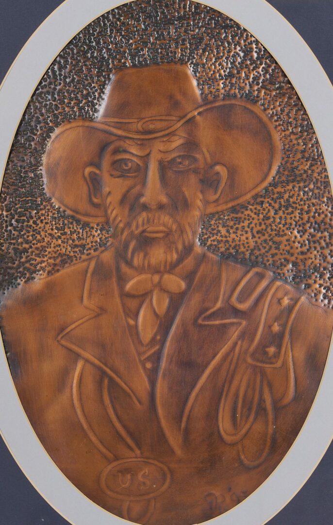 Lot 522: Pr. Greg Ridley Copper Civil War Plaques, Lee & Grant, Plus Sketches