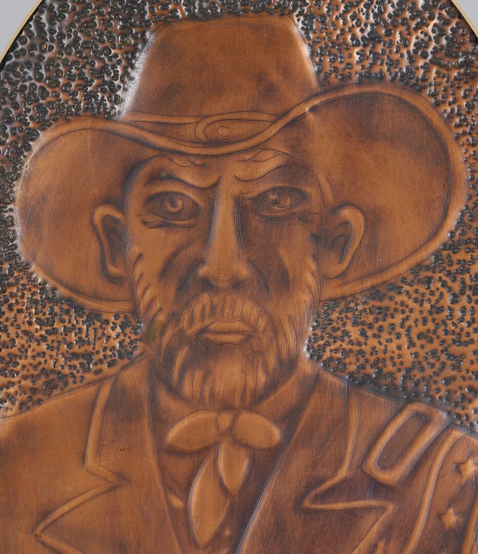 Lot 522: Pr. Greg Ridley Copper Civil War Plaques, Lee & Grant, Plus Sketches