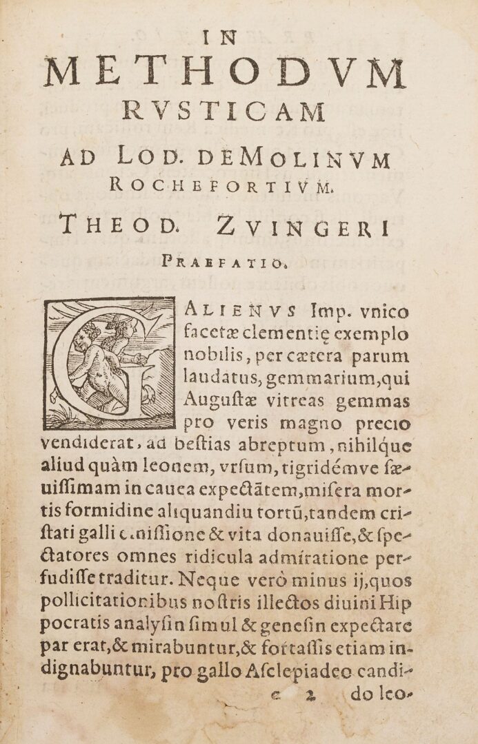 Lot 525: Methodus Rustica: Catonis atq. Varronis (The Rustic Method: Cato and Varo), 1576