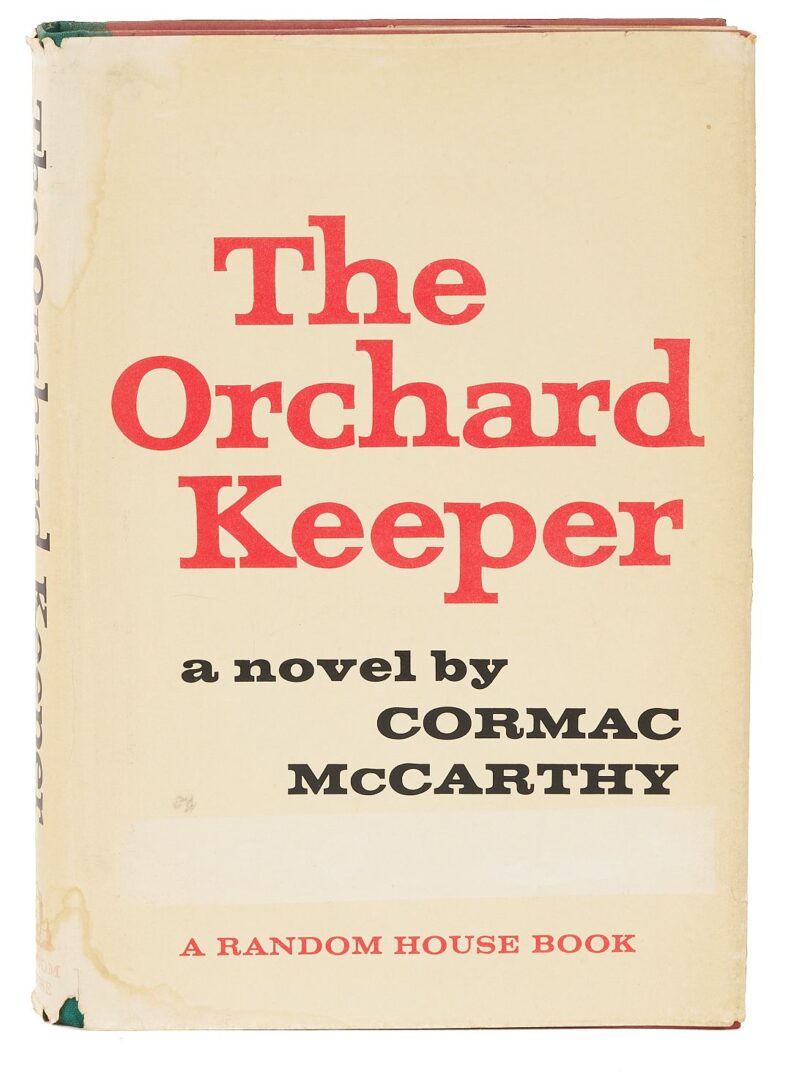 Lot 530: Cormac McCarthy, The Orchard Keeper, 1st Ed.
