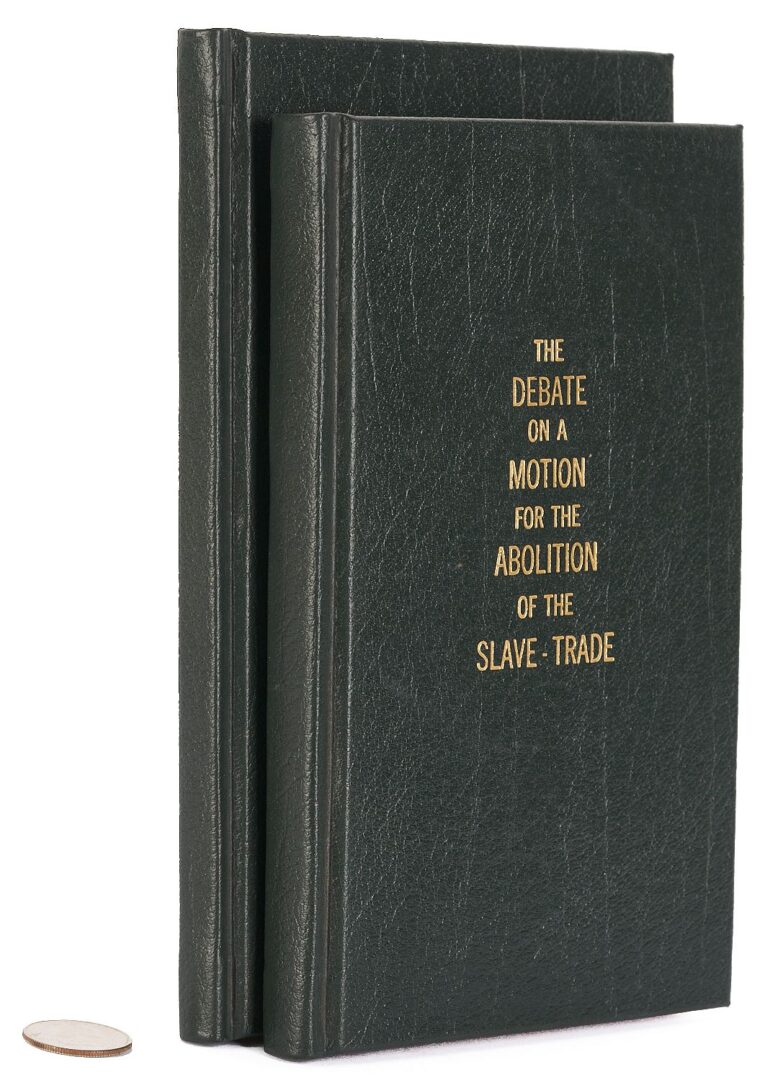 Lot 537: Slave Colonies of Great Britain, 1825, Macaulay, First Edition, plus Debate on Abolition, 1792