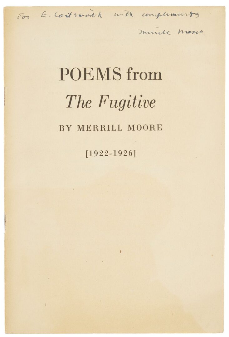 Lot 538: 15 Issues of The Fugitive 1923-1925, TN Poets plus 5 Books