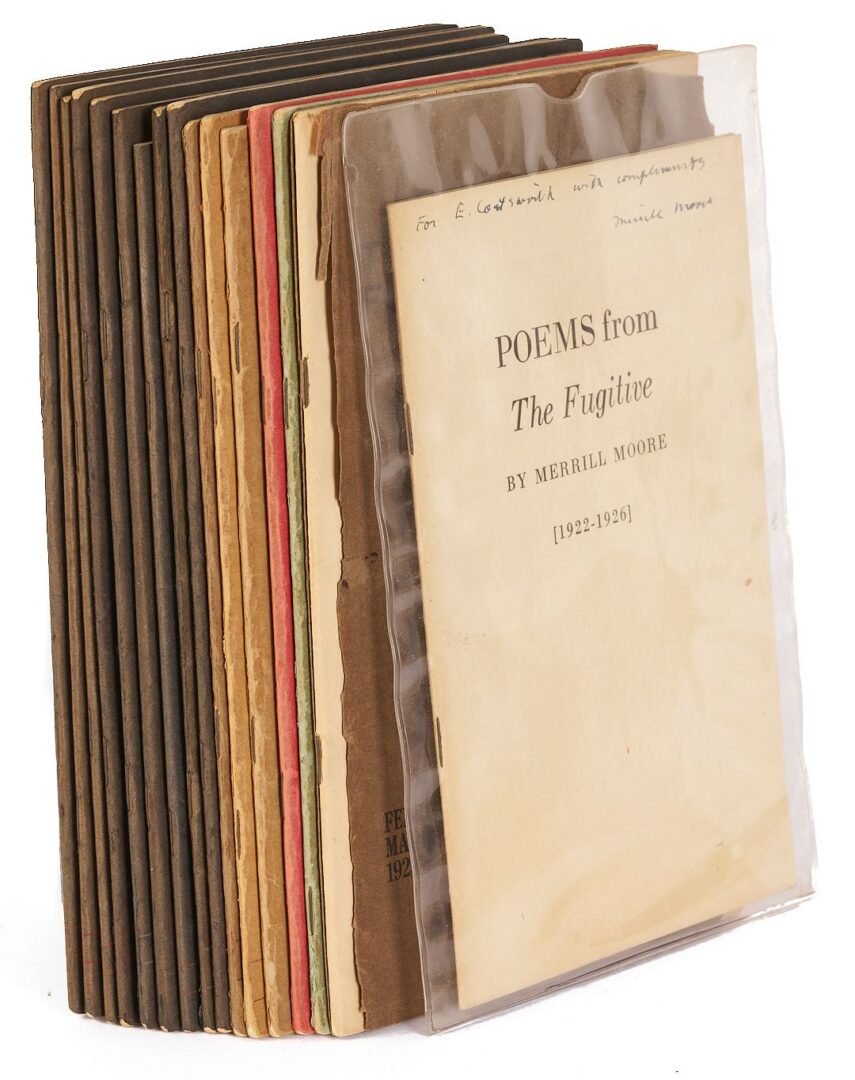 Lot 538: 15 Issues of The Fugitive 1923-1925, TN Poets plus 5 Books