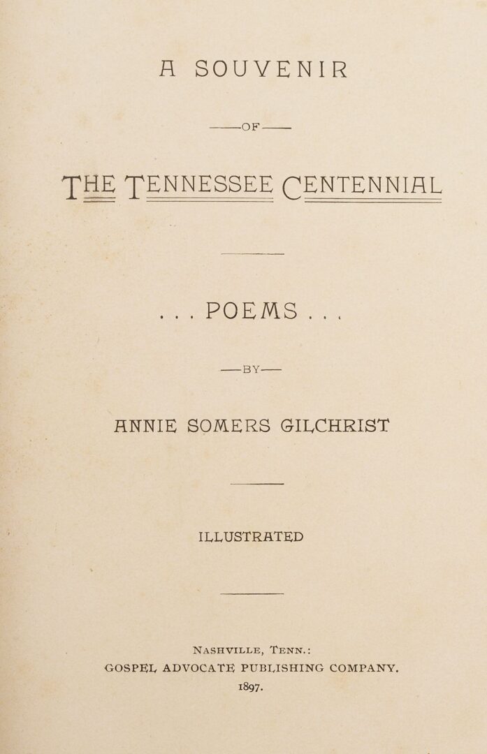 Lot 539: 4 Tennessee Centennial Books