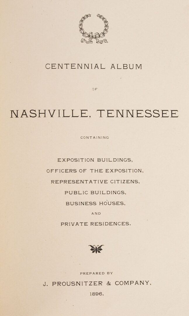 Lot 539: 4 Tennessee Centennial Books