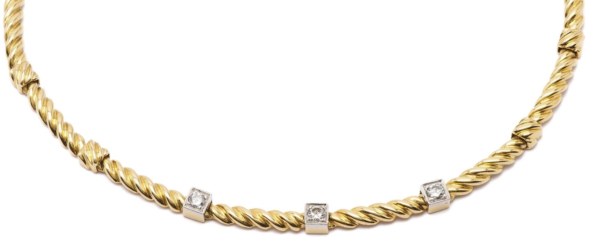 Lot 53: 18K Gold & Diamond Necklace