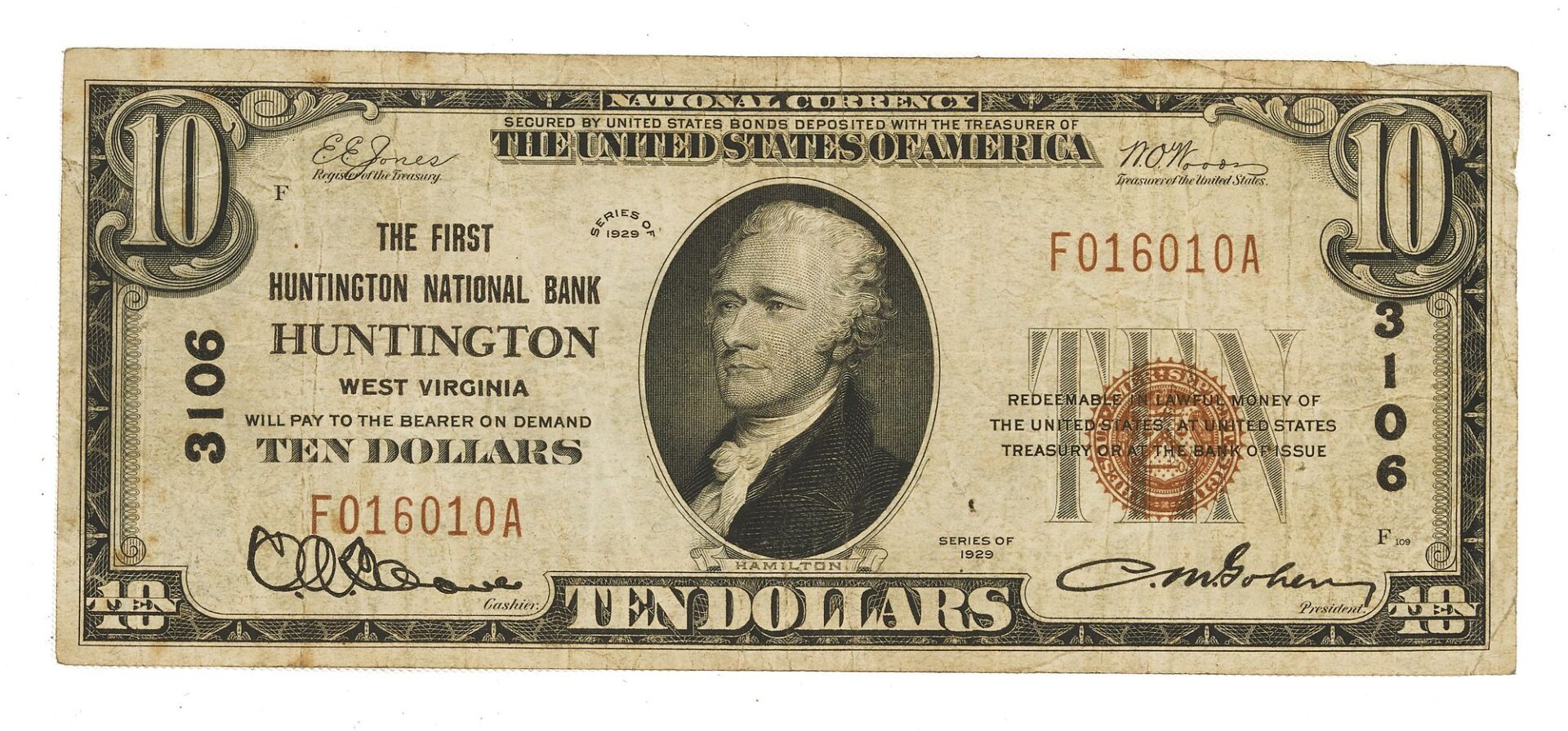 Lot 561: 2 $20 & 2 $10 National Bank Notes
