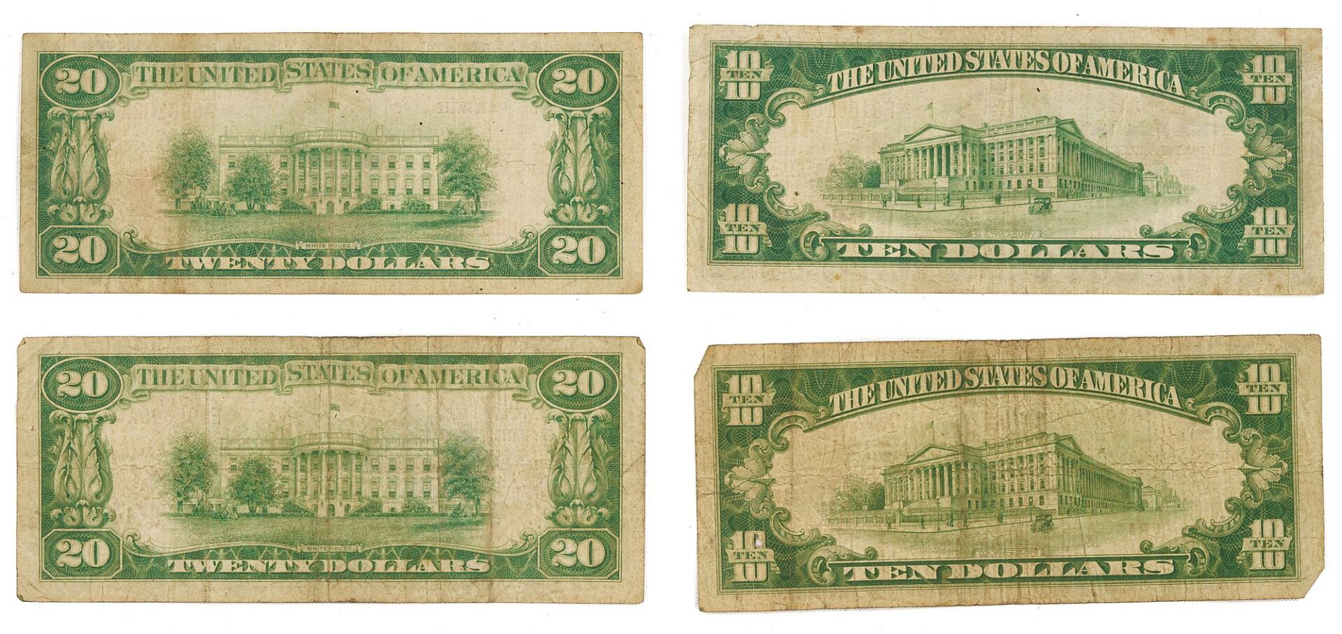 Lot 561: 2 $20 & 2 $10 National Bank Notes