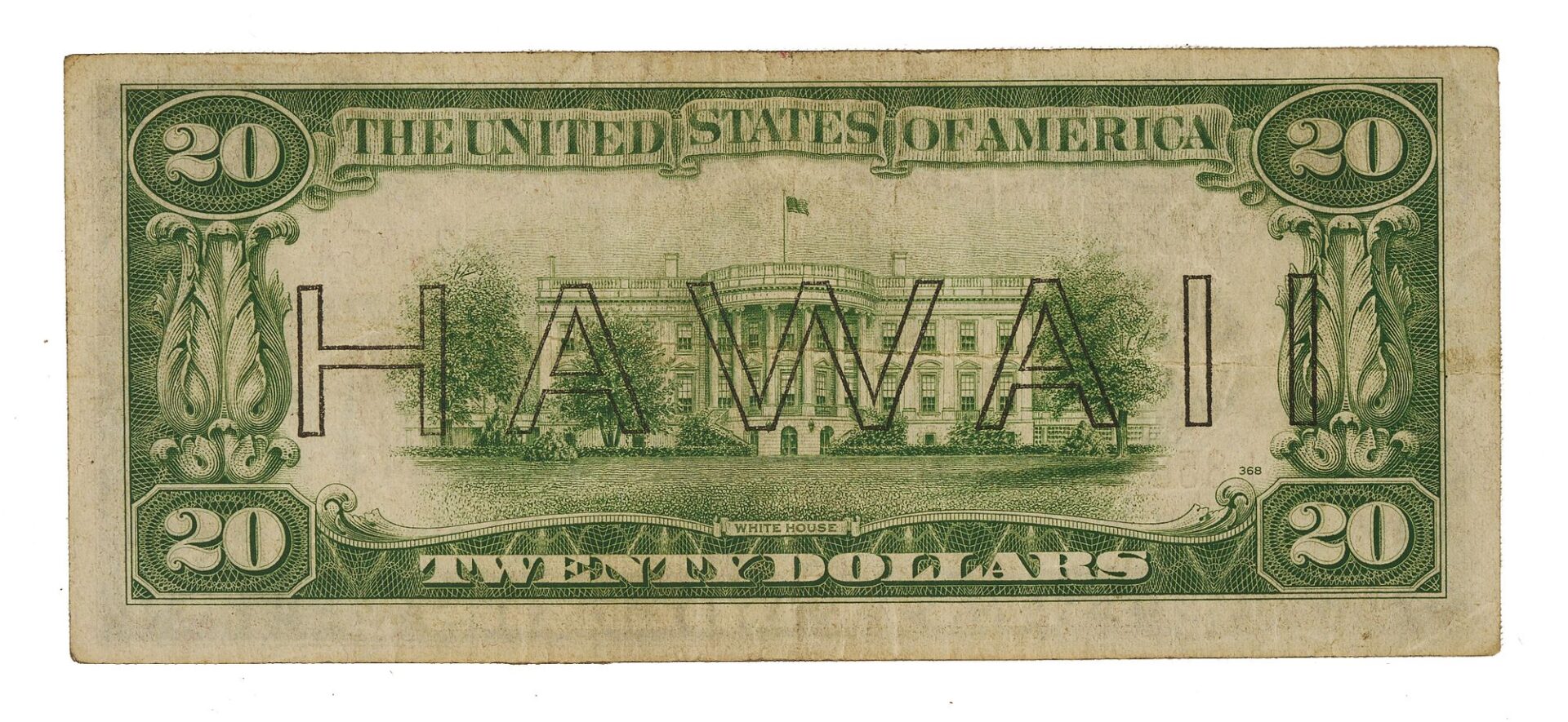 Lot 562: 7 $20 & 1 $10 Hawaii Bank Notes