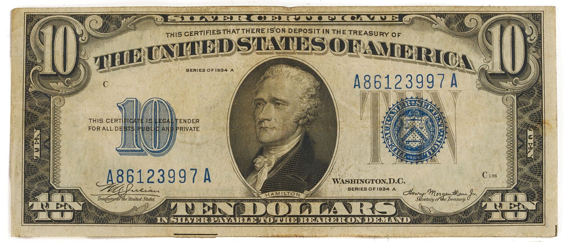 Lot 563: 25 $10 Silver Certificates