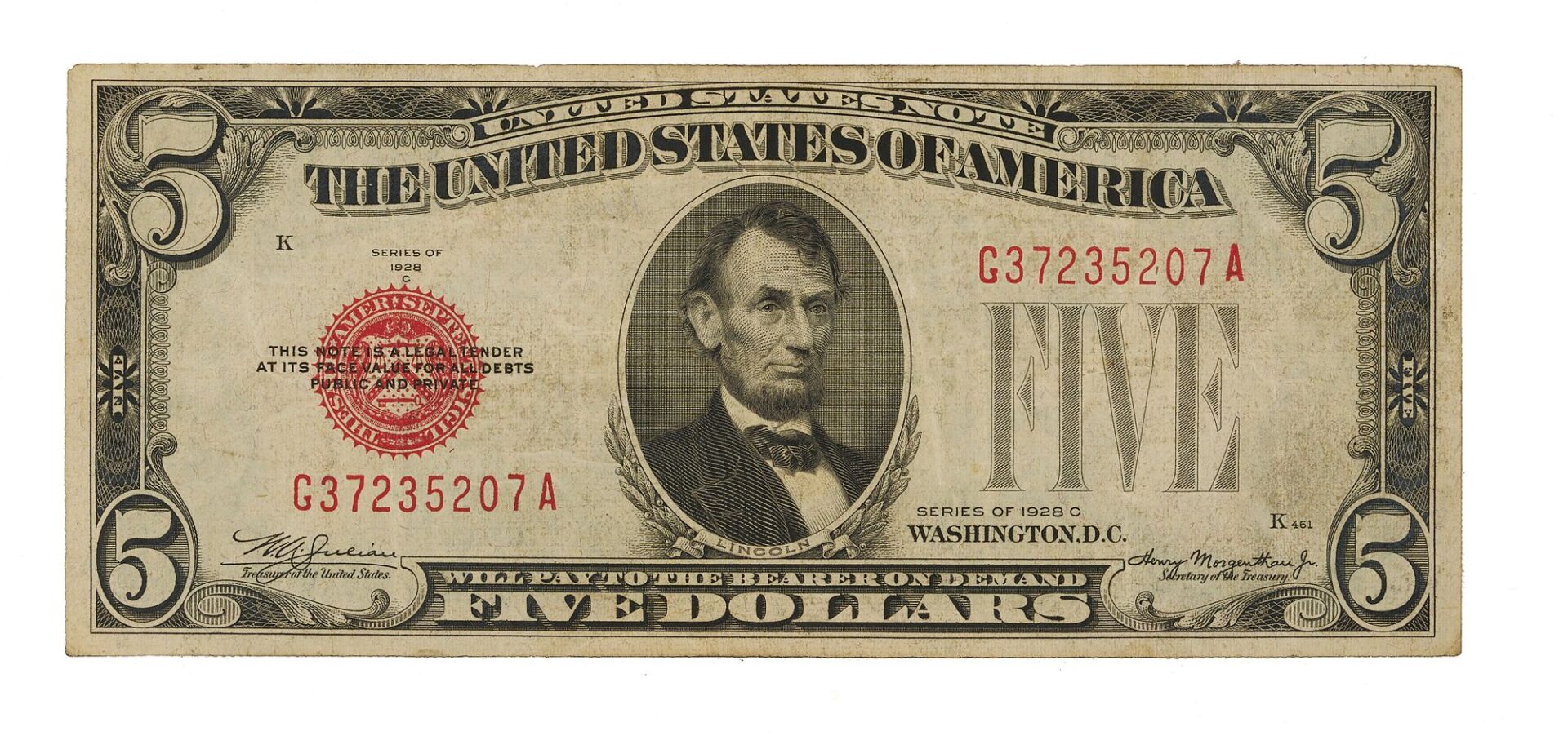 Lot 565: 12 $10 Federal Reserve Notes & 20 $5 Red Seals