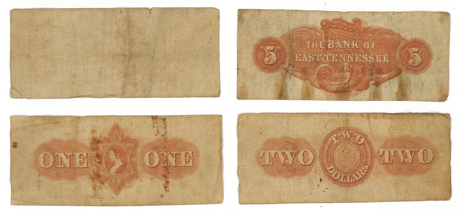 Lot 567: 10 Bank of East TN Pre Civil War Obsolete Bank Notes