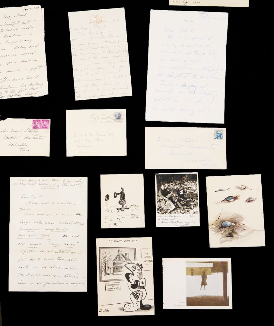 Lot 569: Artist Andrew Wyeth & Family Signed Letters, Cards