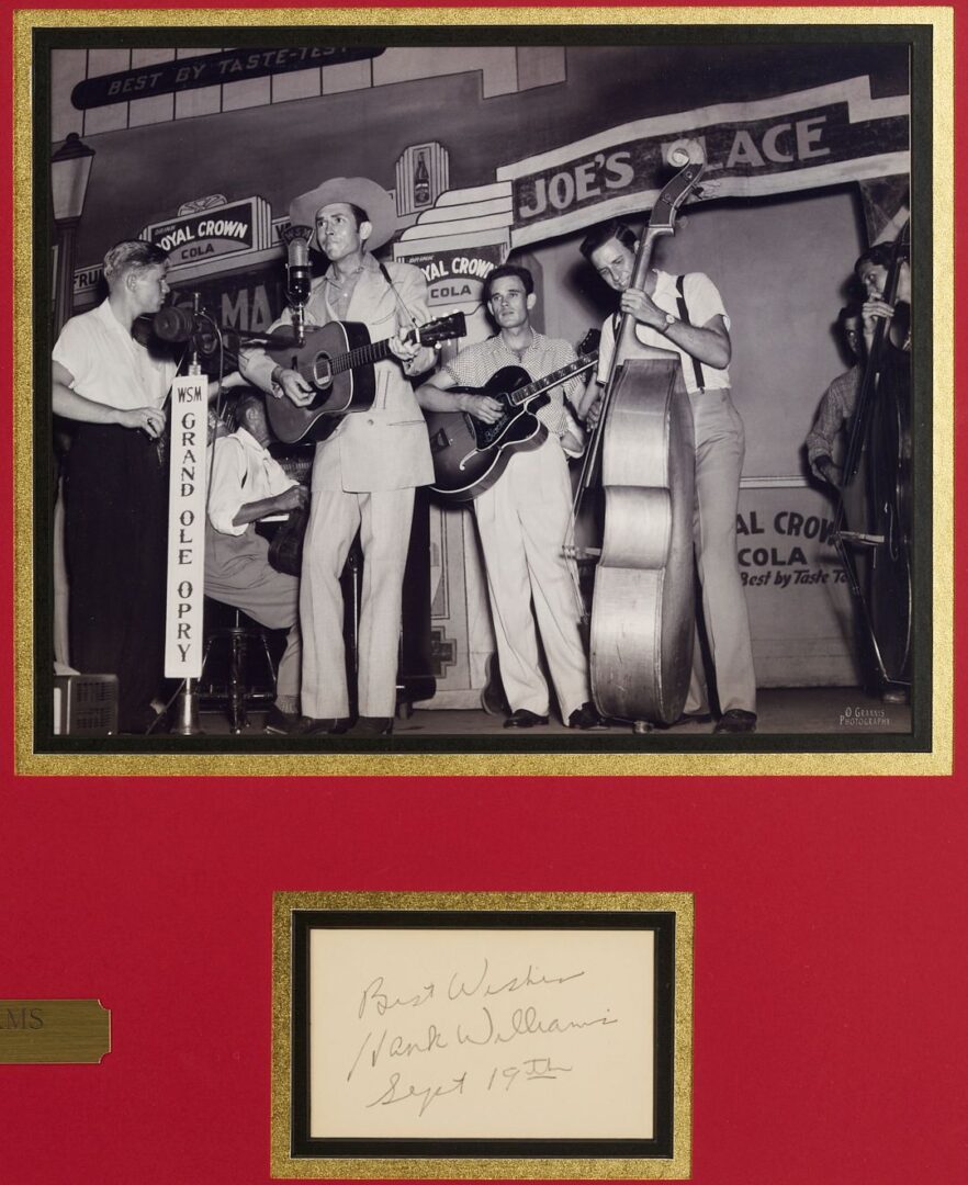 Lot 573: Hank Williams Autograph & Early MGM Royalty Statement