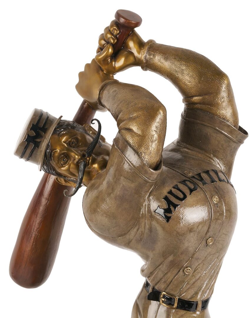 Lot 578: Bill Toma Bronze Baseball Sculpture, Casey at the Bat