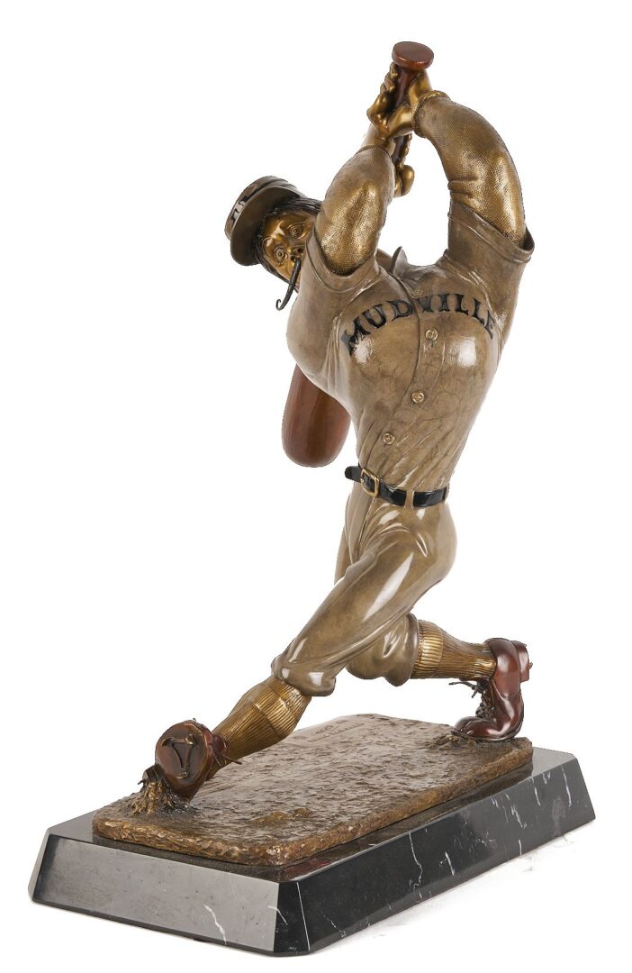Lot 578: Bill Toma Bronze Baseball Sculpture, Casey at the Bat
