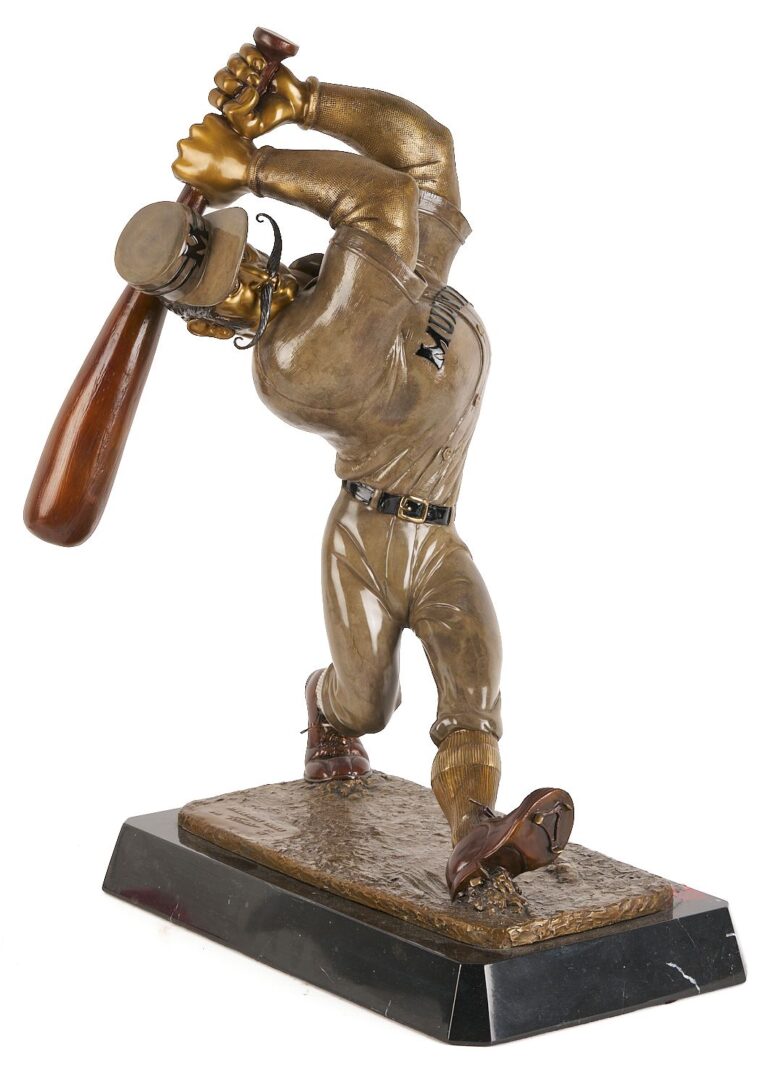 Lot 578: Bill Toma Bronze Baseball Sculpture, Casey at the Bat