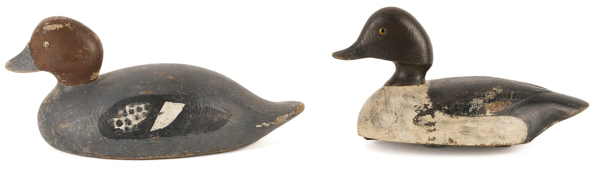 Lot 585: 3 Canadian Duck Decoys, incl.Ferman Eyre Pair & David Kavanaugh Hen