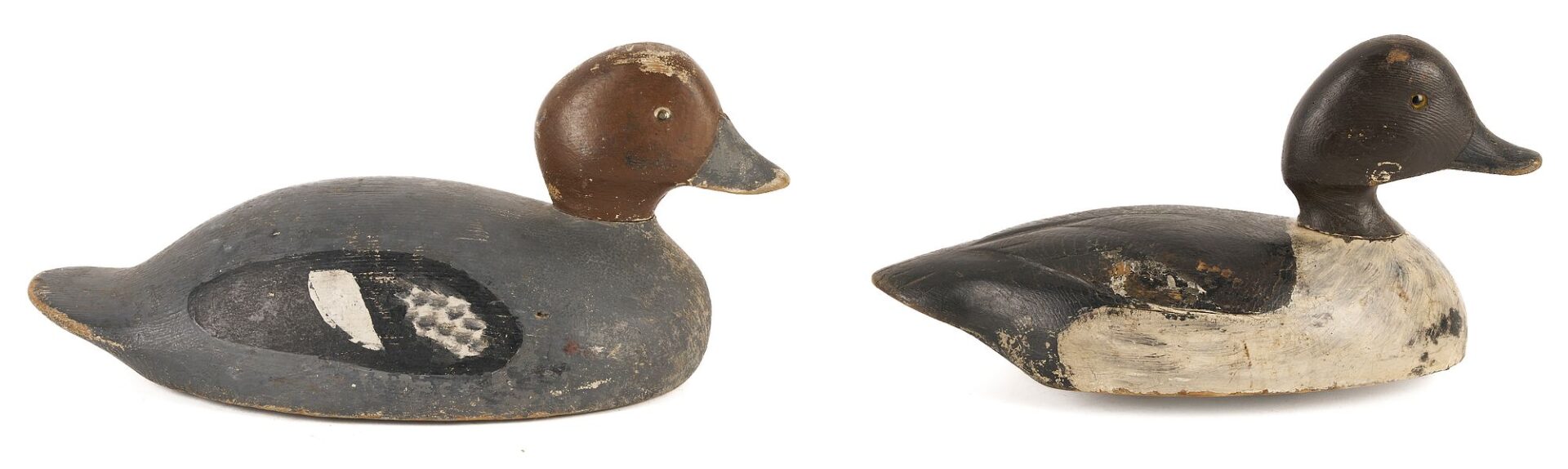 Lot 585: 3 Canadian Duck Decoys, incl.Ferman Eyre Pair & David Kavanaugh Hen