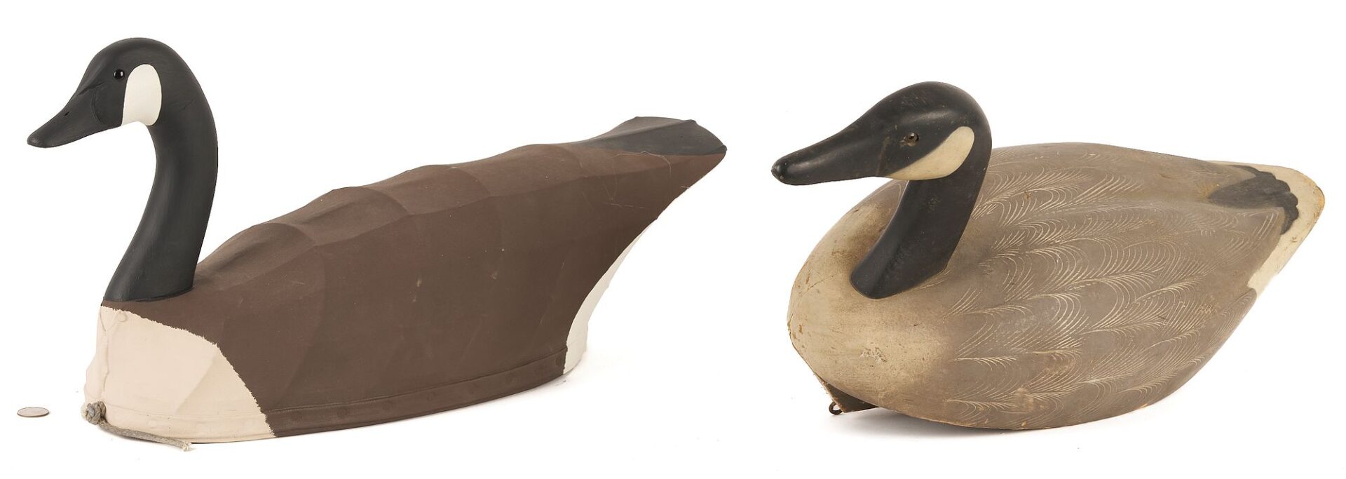 Lot 589: 2 Geese Decoys,  Jarvis Snow & Jack Sweet