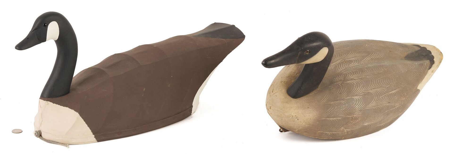 Lot 589: 2 Geese Decoys,  Jarvis Snow & Jack Sweet