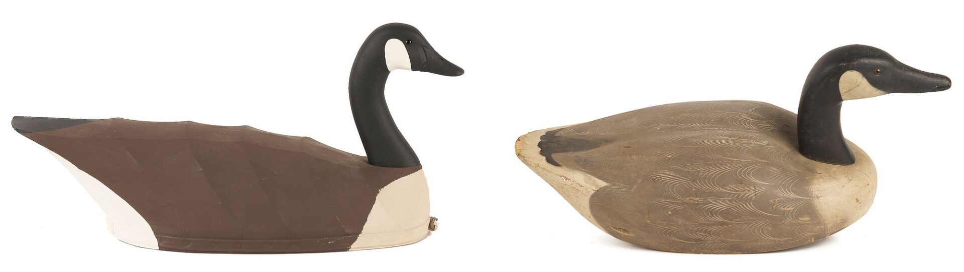 Lot 589: 2 Geese Decoys,  Jarvis Snow & Jack Sweet