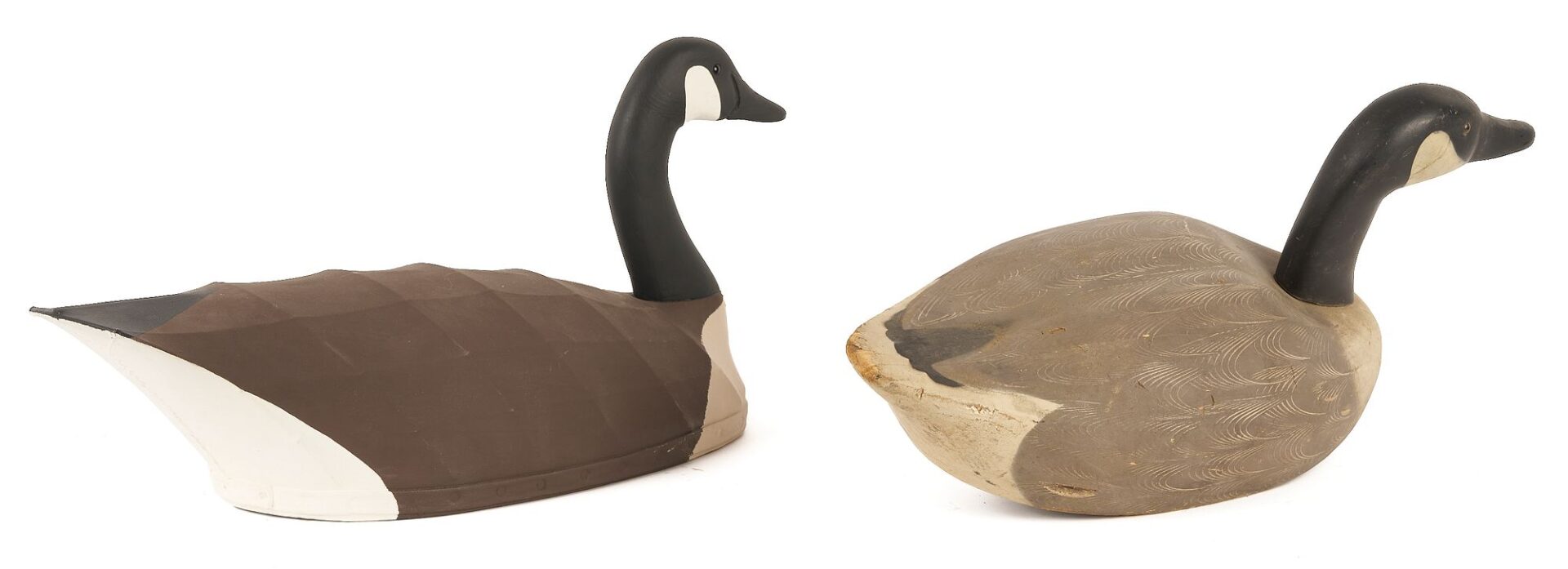 Lot 589: 2 Geese Decoys,  Jarvis Snow & Jack Sweet
