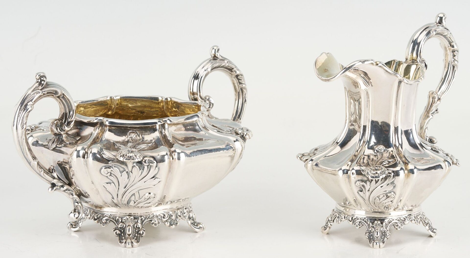 Lot 58: Victorian 4 pc. Sterling Silver Tea & Coffee Set
