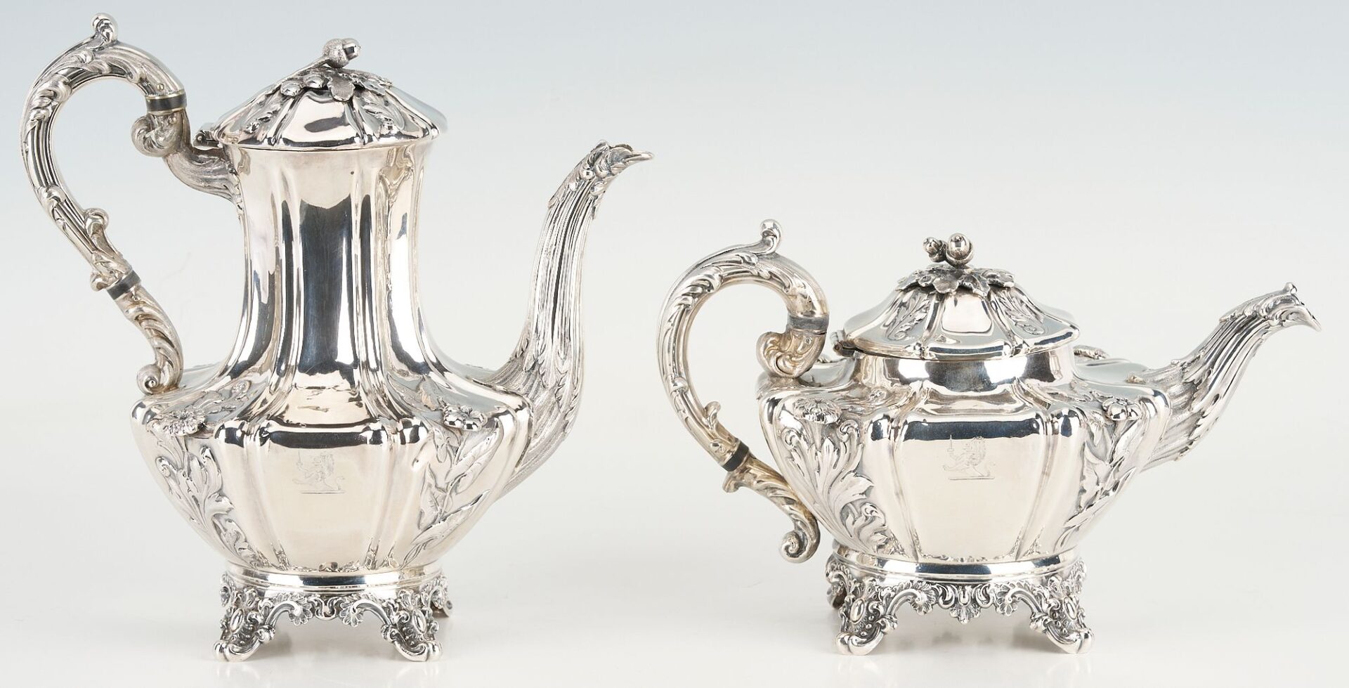 Lot 58: Victorian 4 pc. Sterling Silver Tea & Coffee Set