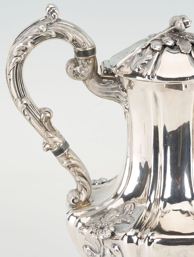Lot 58: Victorian 4 pc. Sterling Silver Tea & Coffee Set