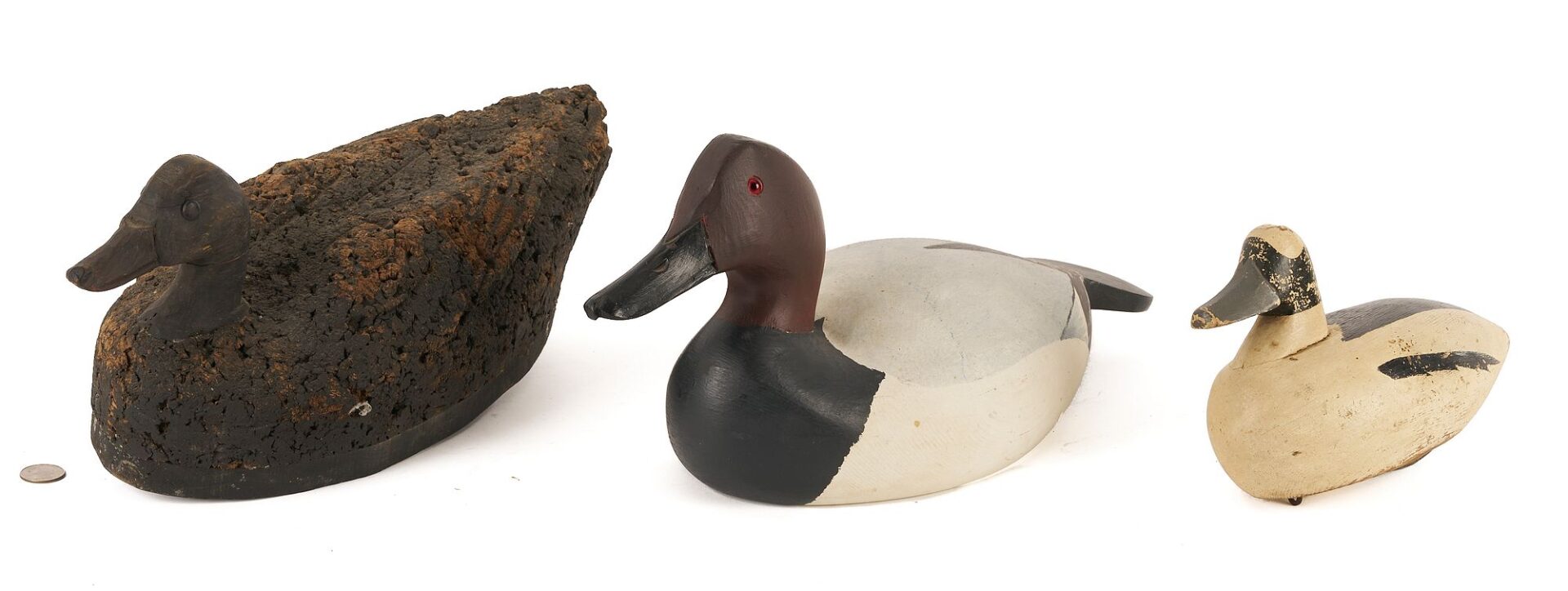 Lot 594: 3 Maryland Drake Decoys,  Travers, Cook, and Tyler
