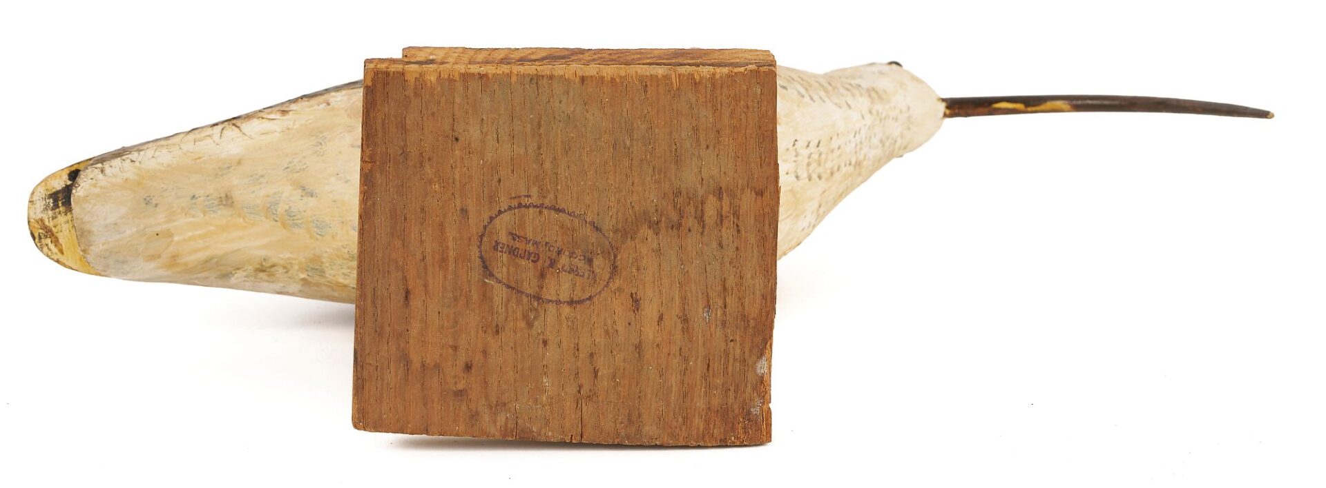 Lot 599: Alfred Gardner Carved Long Bill Curlew Shore Bird