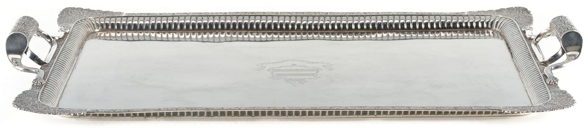 Lot 59: Russian Silver Tray circa 1830 with Armorial